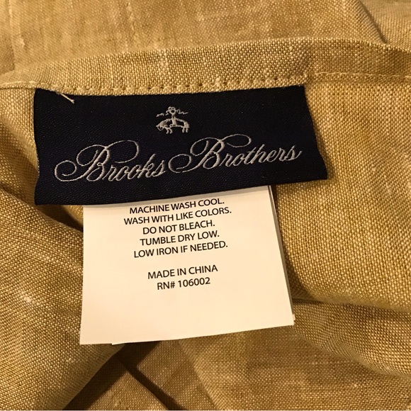 New Brooks Brothers Linen Duvet and Shams - Picture 3 of 4